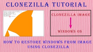 Clonezilla How to restore operating system from image using clonezilla [upl. by Jemena]