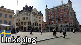 Sweden walking tour of the beautiful city Linköping [upl. by Pail]