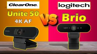 CLEARONE UNITE 50 4K AF VS LOGITECH BRIO [upl. by Llerrehs]