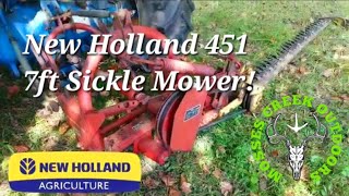 New Holland 4517ft Sickle Mower Plus Demonstration Working For Wildlife [upl. by Dnomzed]