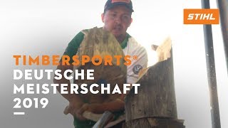 TIMBERSPORTS® Deutsche Meisterschaft 2019 – Highlights Herren [upl. by Enialehs]