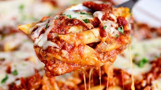 Three Cheese Baked Mostaccioli Recipe [upl. by Claudina]