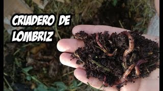 Como Hacer un Criadero de Lombriz Roja  Abono Organico [upl. by Nisa128]