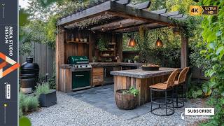 DIY Rustic Patio Outdoor Kitchen Greenery and Charm for Small Spaces on a Budget [upl. by Afton628]