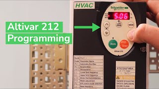 Programming Altivar 212 Drive for First Time Operation  Schneider Electric Support [upl. by Mairim]