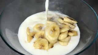 Healthy Banana Milkshake Recipe  How To Make Banana Milkshake [upl. by Nadabb310]