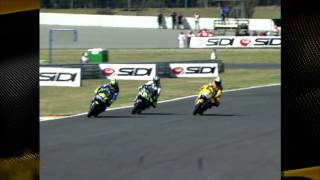 MotoGp Sud Africa 2004 Rossi e Biaggi sorpassi allultimo giro [upl. by Leonie]