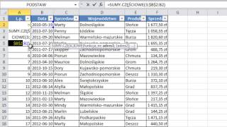 Excel  Filtrowanie  Liczba porządkowa dla przefiltrowanych danych  SF 13 [upl. by Aztiray]