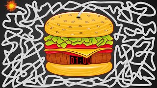 1 Minute Timer Bomb BURGER 🍔 [upl. by Nahtaneoj773]