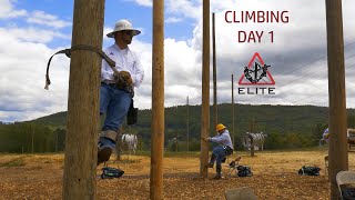 ELITE Lineman  Learning to Climb Day One [upl. by Baynebridge]