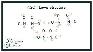 N2O4 Lewis Structure Dinitrogen Tetroxide Lewis Dot Structure [upl. by Ylreveb]