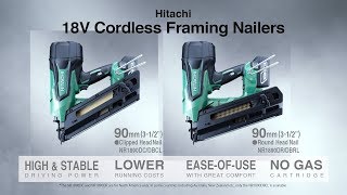 Hitachi®  NR1890DBCL  Framing Nailer [upl. by Onihc]