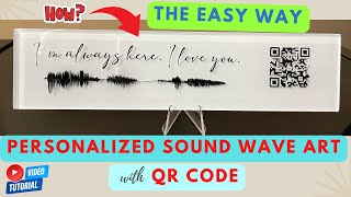 How To Make A Sound Wave Art with QR CODE  THE EASY WAY  Cricut  Step by Step  2022 [upl. by Schriever]