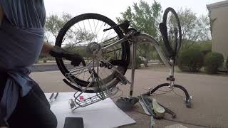 Achterwiel  achterband fiets vervangen Replace rear tire on bicycle 20 [upl. by Cecil]