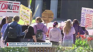 YWCA marches against domestic violence [upl. by Meletius]