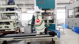 NANYA Robot Transferring from thermoforming machine to the edge trimming machine [upl. by Niowtna]