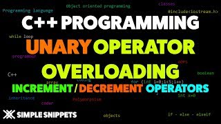 Increment amp Decrement Operator Overloading in C  Unary Operator Overloading Program Example [upl. by Hoang]