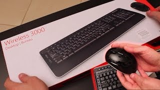 Microsoft Wireless Desktop 3000 v20 Win8 Unboxing [upl. by Alister]