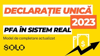 Model completare Declarație Unică 2023 pentru PFA în Sistem Real [upl. by Pierette]