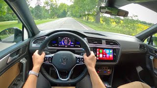 2022 Volkswagen Tiguan 20T SE RLine Black FWD  POV First Impressions [upl. by Polash]