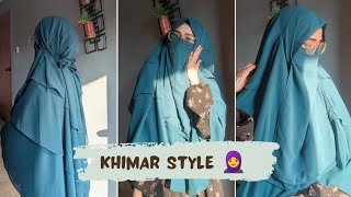 Khimar Hijab style 💙  3 layered khimar jilbab  Tutorail  Ayesha Hijab behijabi ayesha [upl. by Oludoet]