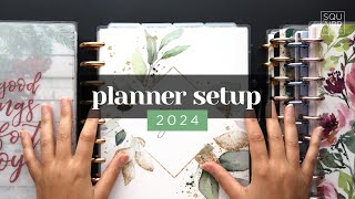 PLANNER SETUP 2024  1Planner System from 4 Planners using Discbound Classic Happy Planner Inserts [upl. by Aihsot577]