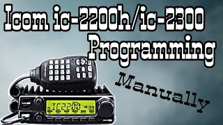 Icom IC2200HIC2300 manual programming [upl. by Fionna]