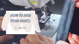 How to Hem Flared Jeans with Original Hem  LYDIA NAOMI [upl. by Deonne652]