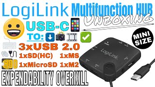 LogiLink Mini Size USBC Multifunction HUB Unboxing More Ports than Cost [upl. by Samuela]