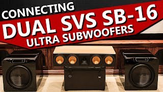 How to Connect Two Subwoofers to One Receiver  Dual SVS SB16 Ultra [upl. by Onifur308]