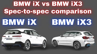 BMW iX vs BMW iX3 Spectospec comparison [upl. by Daffodil233]