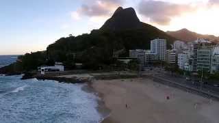 Leblon Beach in Rio de Janeiro  The Drone Eyes [upl. by Kasevich]