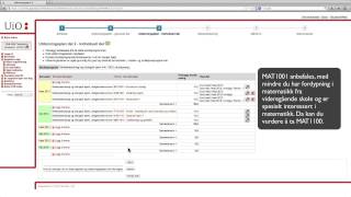 Registrering og utfylling av utdanningsplan i StudentWeb [upl. by Ealasaid]