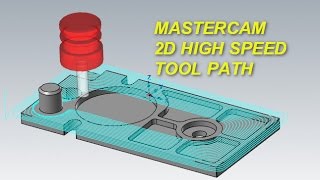 MASTERCAM TUTORIAL  2D HIGH SPEED TOOLPATH PART1 [upl. by Fenny929]