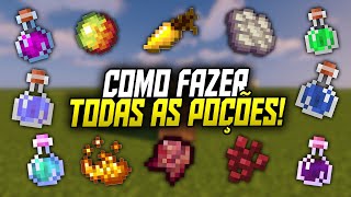 Como fazer TODAS as POÇÕES do Minecraft [upl. by Hgielime91]