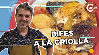 Recetas de bodegón BIFES A LA CRIOLLA [upl. by Elyssa275]