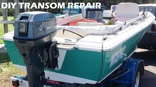 BOAT TRANSOM REPAIR MADE EASY  DIY [upl. by Burner]