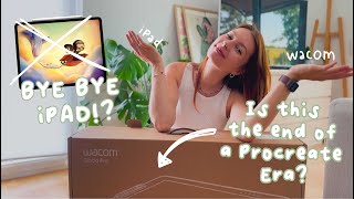 WACOM CINTIQ PRO 24  UNBOXING  INSTALLATION  FIRST IMPRESSIONS  Giving up my iPad [upl. by Colville98]