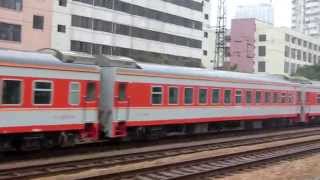 注意風聲 CNR K9064 passenger train Non aircond coach passing Guangzhou East Station [upl. by Atteroc]