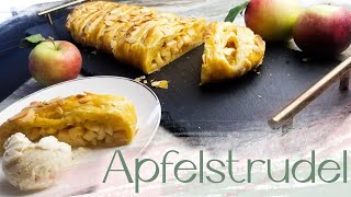 schnell und einfach Apfelstrudel mit Blätterteig fast and easy puff pastry apple strudel [upl. by Ahsinrev19]