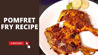 Pomfret Fish Fry Recipe  Pomfret Fish Recipe  Tarannum Fakih [upl. by Colet]