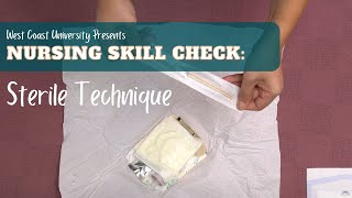 Nursing Skill Check Sterile Technique [upl. by Ahsenyt]