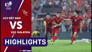 Highlights U23 VIỆT NAM vs U23 MALAYSIA  Tiến Linh tỏa sáng chiến thắng nghẹt thở [upl. by Eskill]