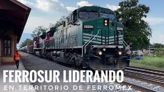 🚫 Tren arrancando 🚫Ferrosur líder cargado de combustoleo rumbo a la termoeléctrica de Manzanillo [upl. by Bushey]