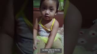 one year baby self service  video for today  gemilynph Iya Bebe [upl. by Salot]