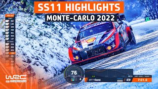 SS11 STAGE HIGHLIGHTS  WRC Rallye MonteCarlo 2022 [upl. by Blanchard]