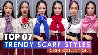 The 7 Popular Scarf styles for girls  Fashion ways to tie a scarf scarfwearing bobrownn [upl. by Greenberg419]