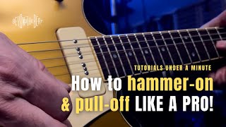 How to hammeron and pulloff on a guitar LIKE A PRO  shorts [upl. by Ronel917]