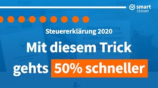 Steuererklärung Mit diesem einen Trick geht’s viel schneller [upl. by Zizaludba]