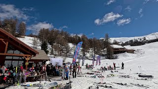 Skiing in Risoul and Vars  France  Snow Show 2024 4k [upl. by Ignatzia]